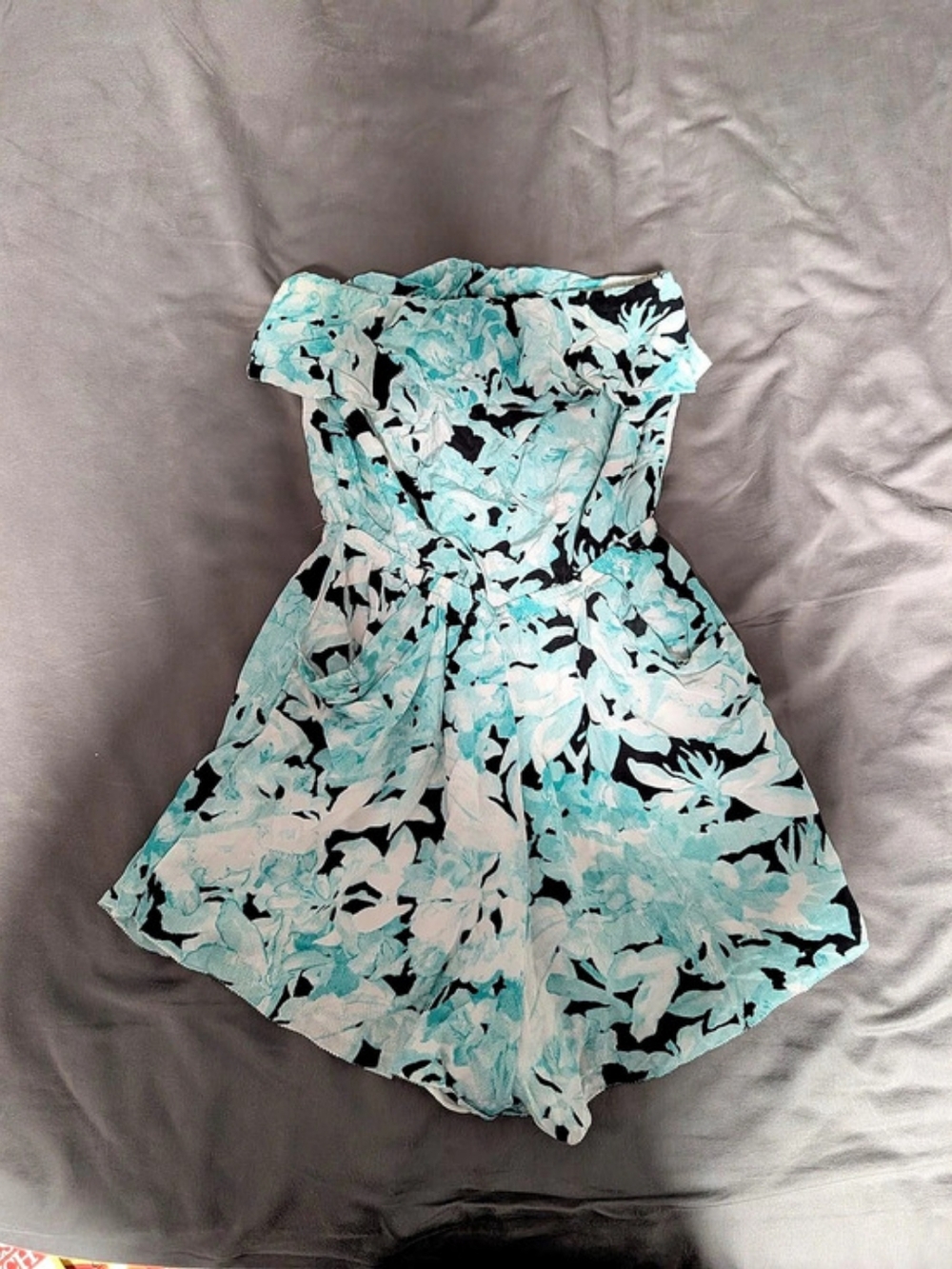 Wilfred Abstract Mini Romper in Blue & White Size XS